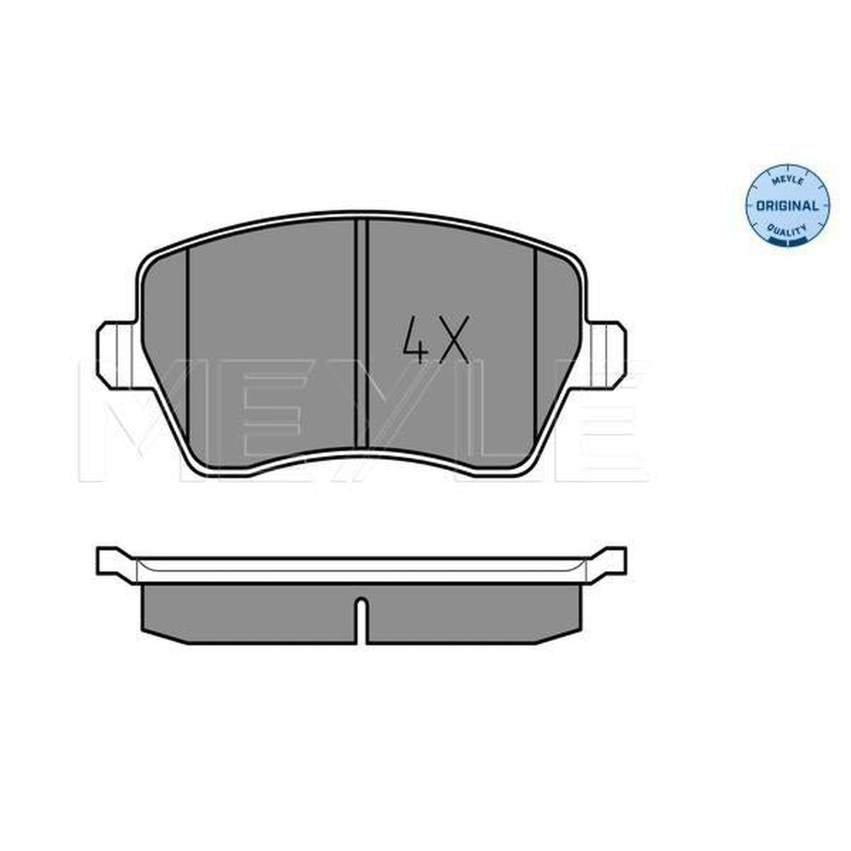 MEYLE Original Brake Pad Set Front 025 239 7317