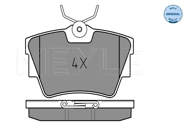 MEYLE Original Brake Pad Set Rear 025 239 8017