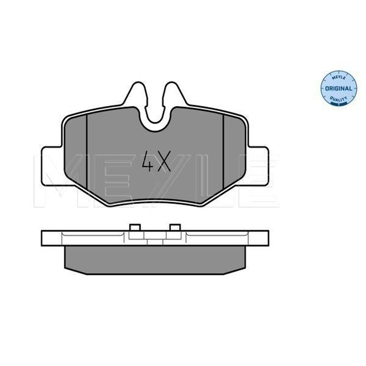 MEYLE Original Brake Pad Set Rear 025 240 0817