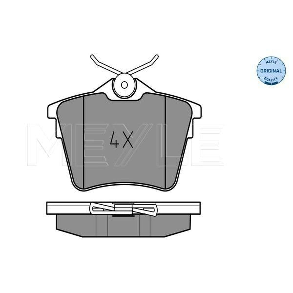 MEYLE Original Brake Pad Set Rear 025 241 3517
