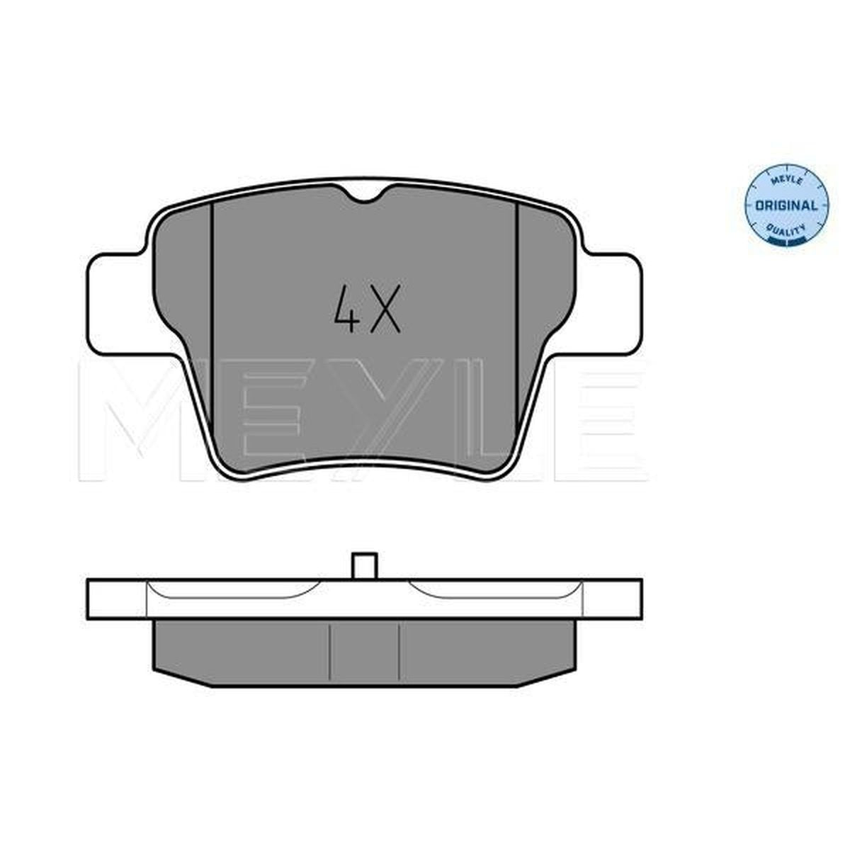 MEYLE Original Brake Pad Set Rear 025 241 5017