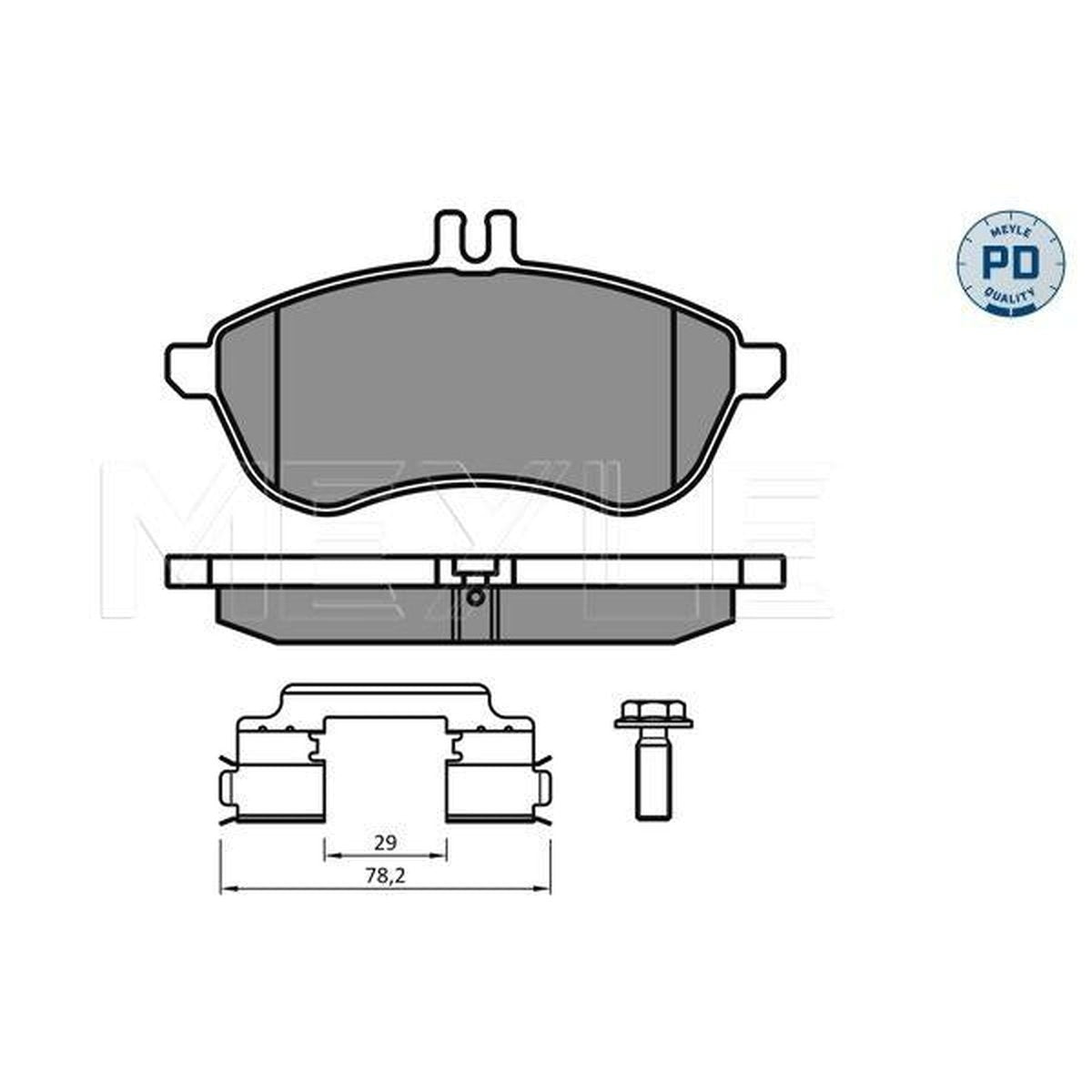 MEYLE PD Brake Pad Set Front 025 243 0620-2/PD