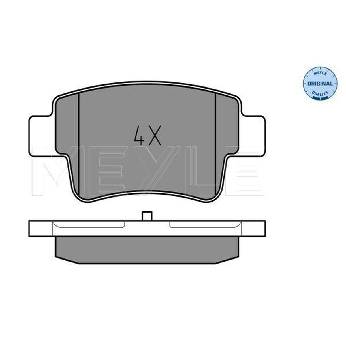 MEYLE Original Brake Pad Set Rear 025 243 4917/W