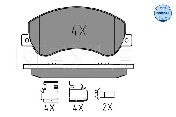 MEYLE Original Brake Pad Set Front 025 244 8418