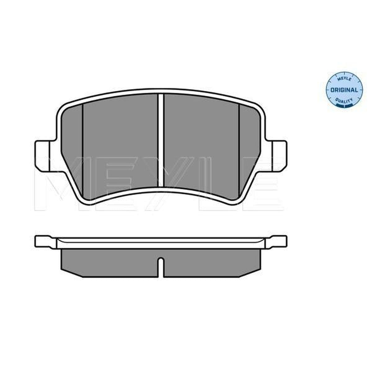 MEYLE Original Brake Pad Set Rear 025 244 9617