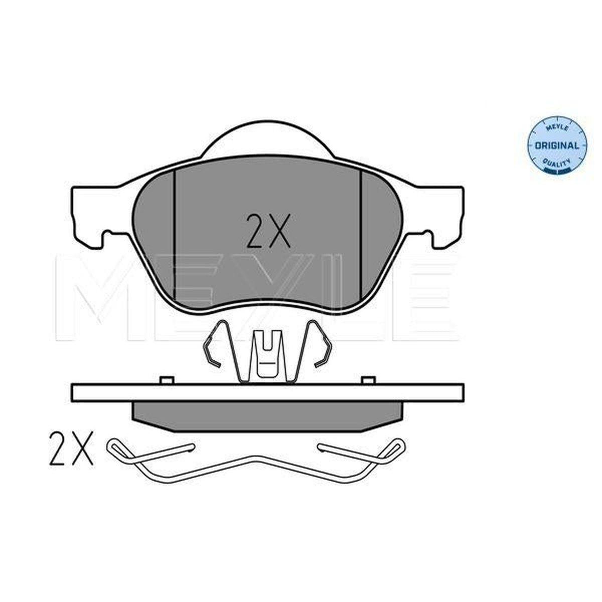 MEYLE Original Brake Pad Set Front 025 245 3518