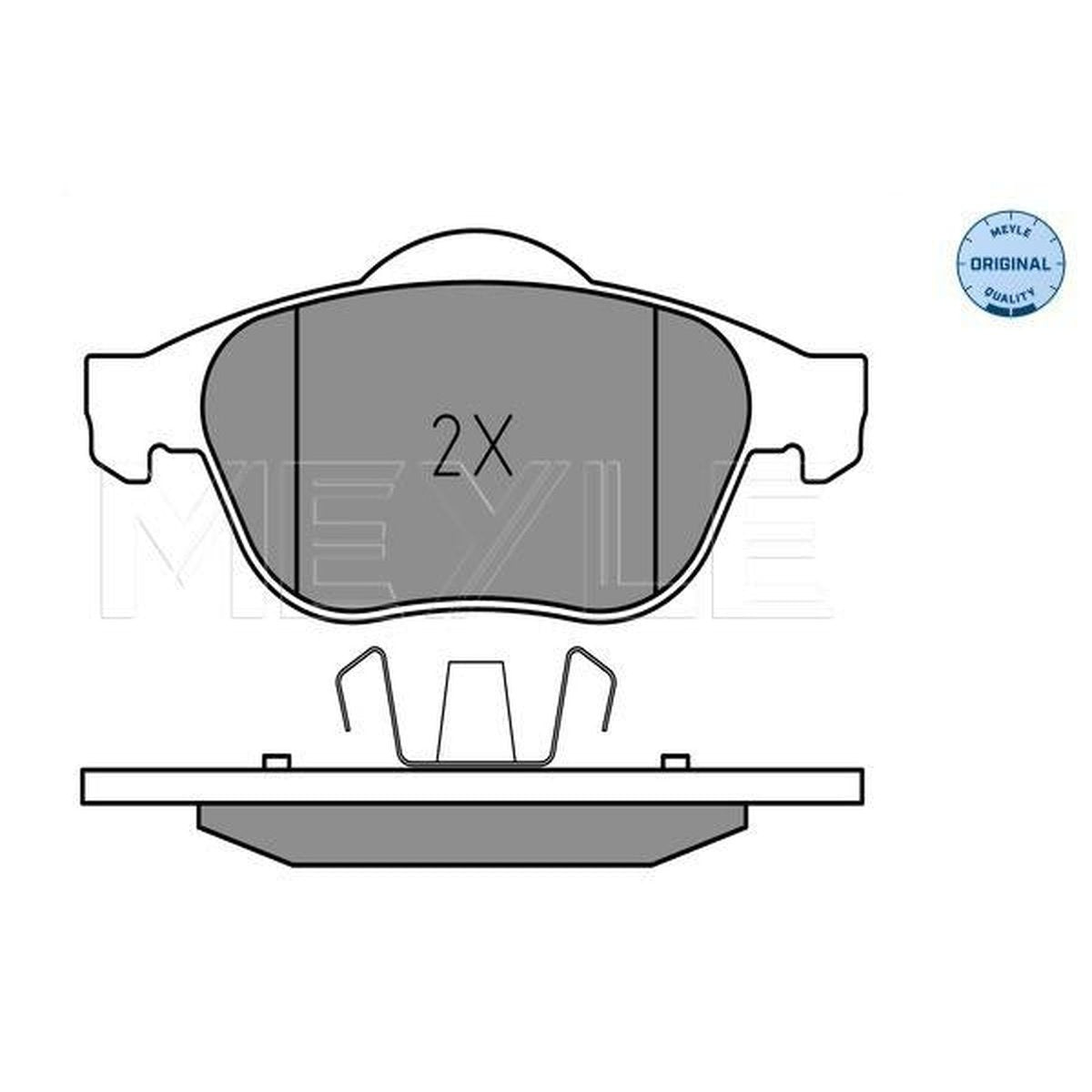 MEYLE Original Brake Pad Set Front 025 245 3618