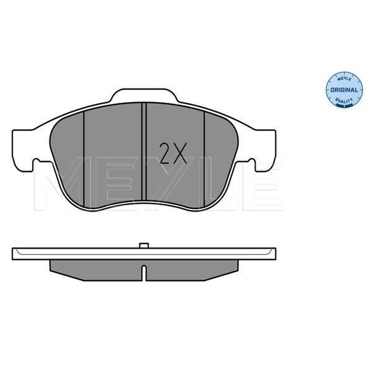 MEYLE Original Brake Pad Set Front 025 245 3819/W