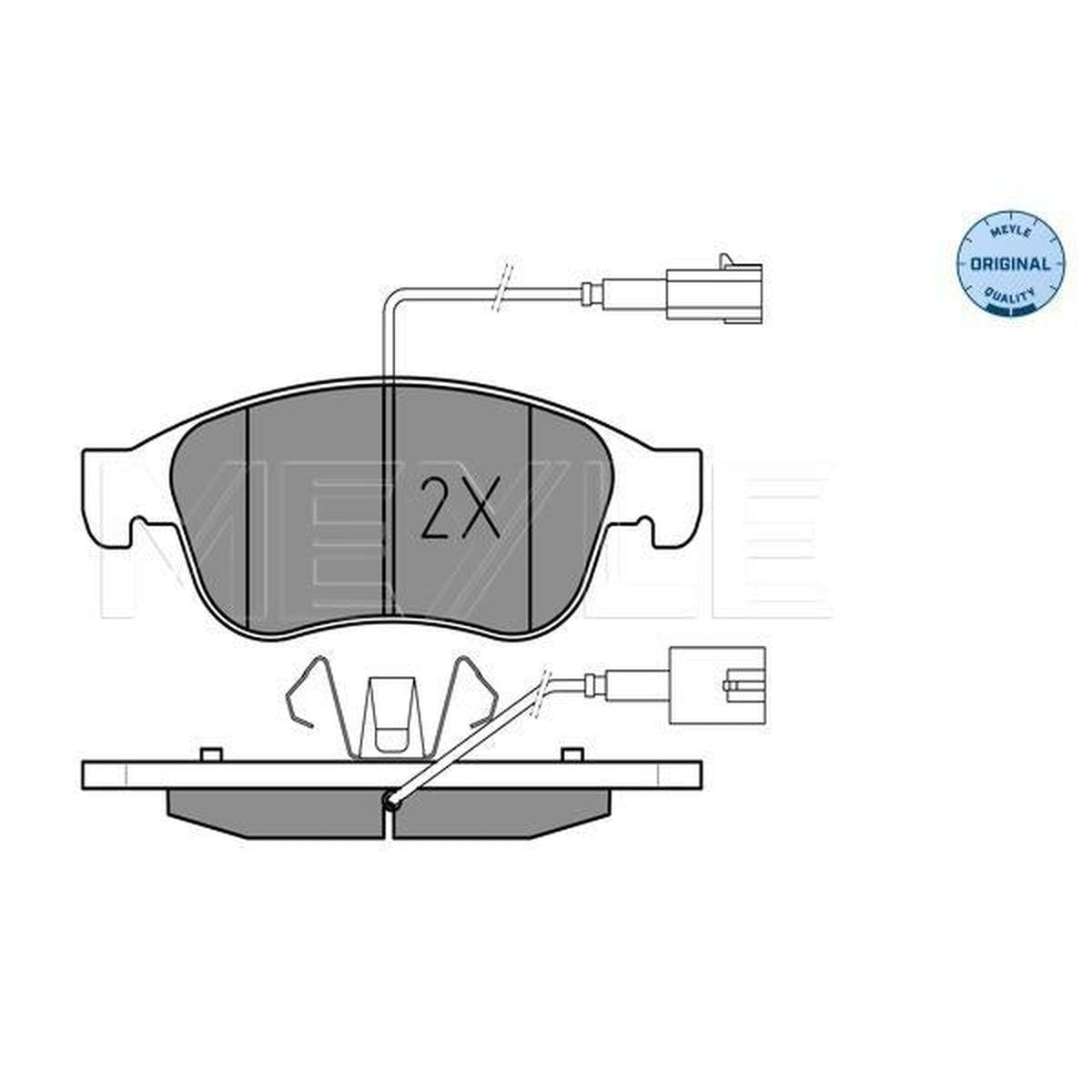 MEYLE Original Brake Pad Set Front 025 245 3819/W