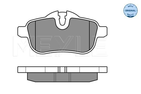 MEYLE Original Brake Pad Set Rear 025 245 5918