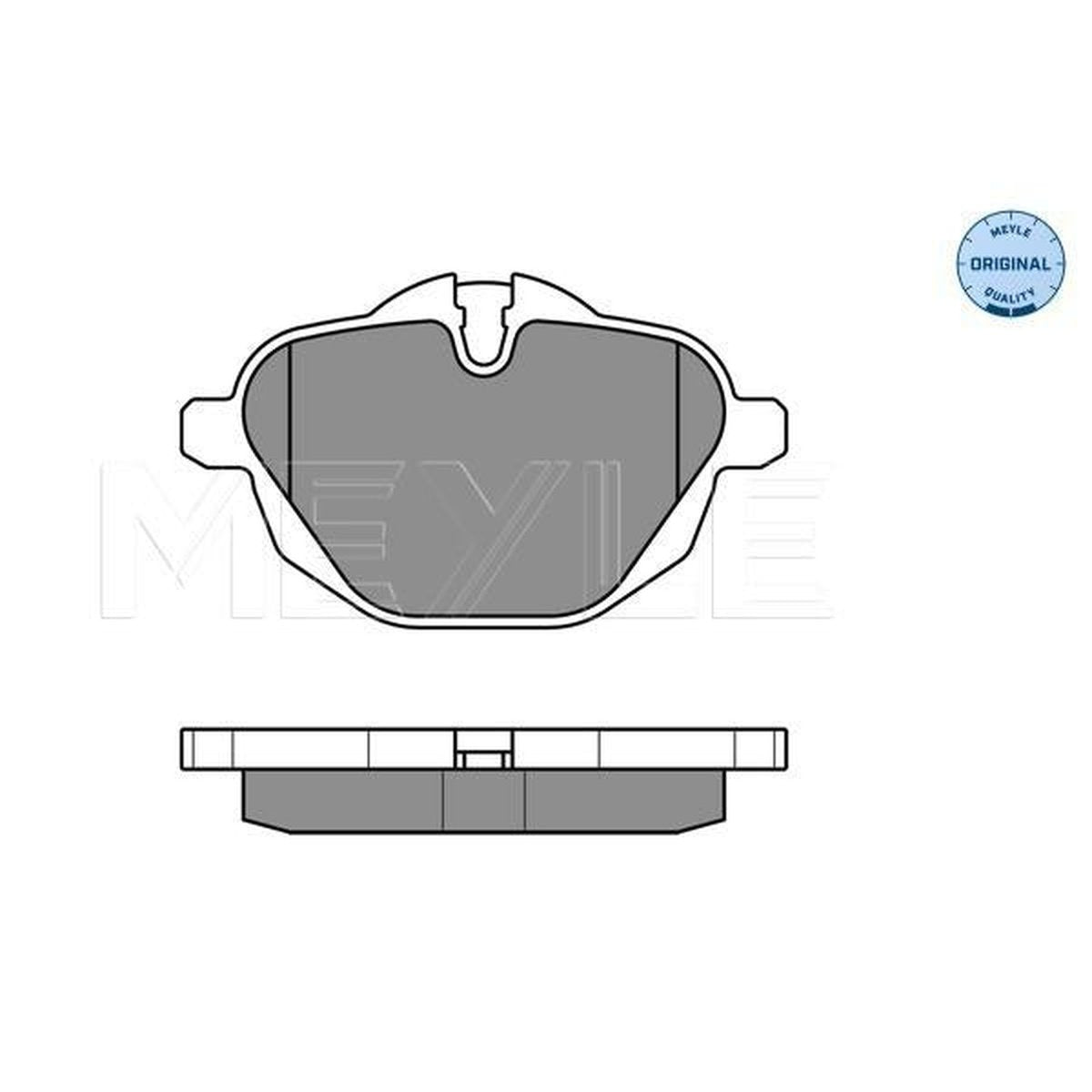 MEYLE Original Brake Pad Set Rear 025 245 6118
