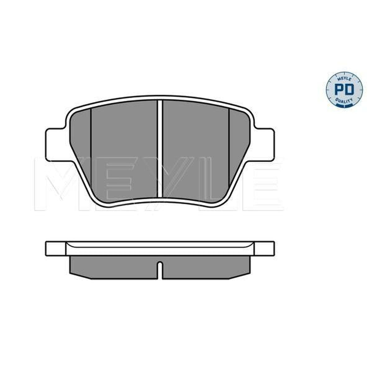 MEYLE PD Brake Pad Set Rear 025 245 6317/PD