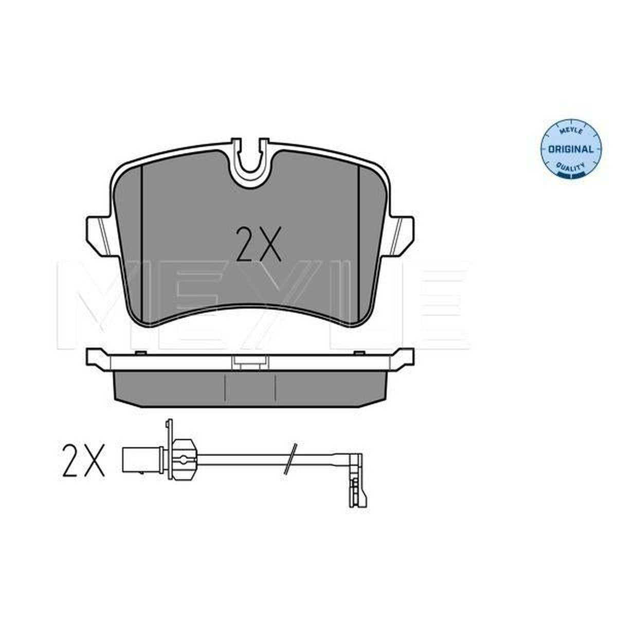 MEYLE Original Brake Pad Set Rear 025 246 0617/W