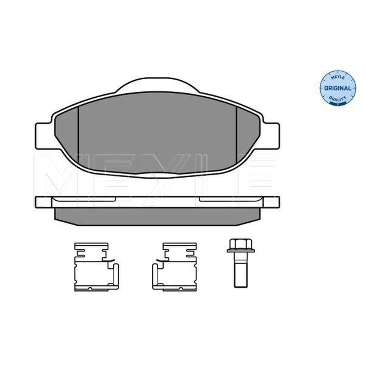 MEYLE Original Brake Pad Set Front 025 246 6017