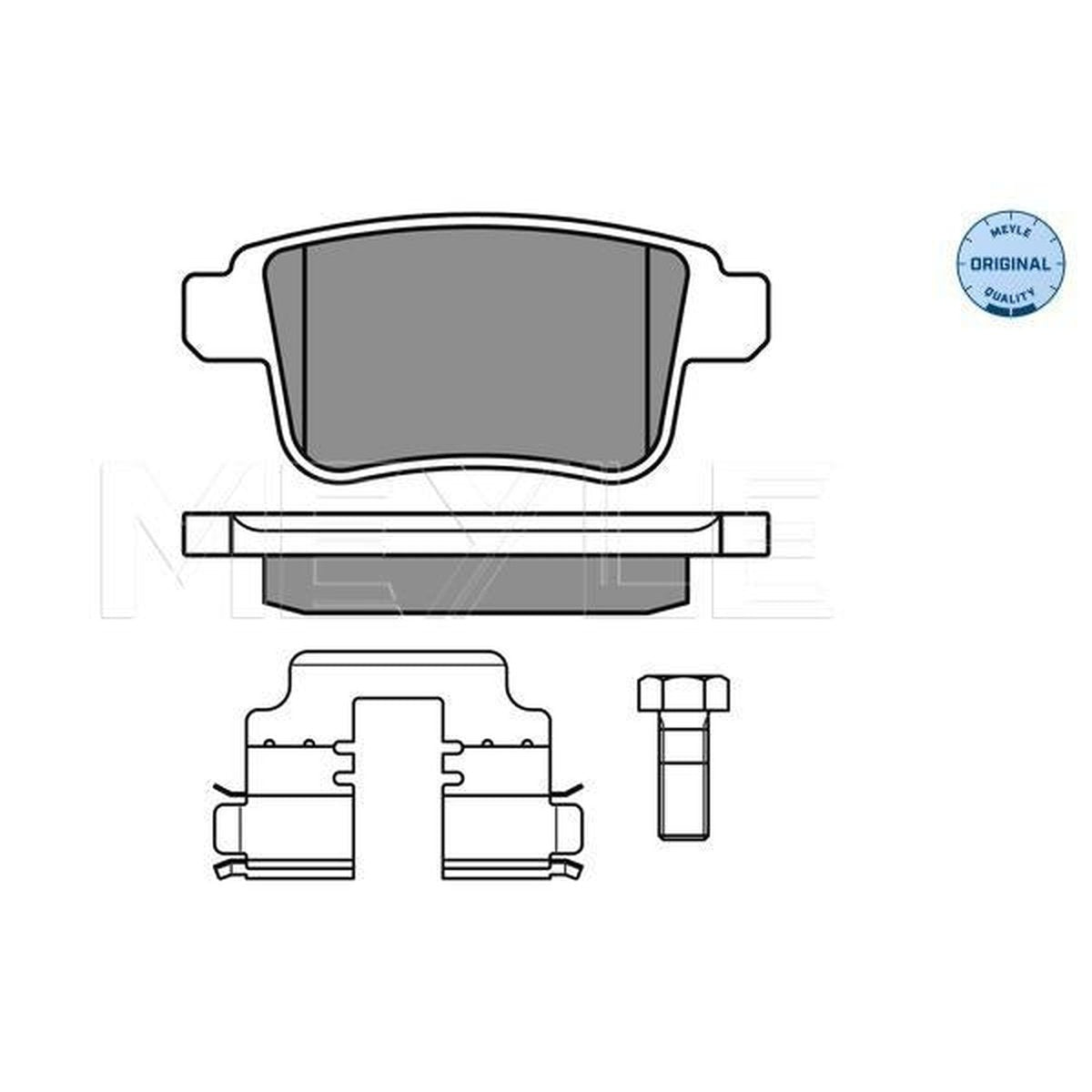 MEYLE Original Brake Pad Set Rear 025 246 9216