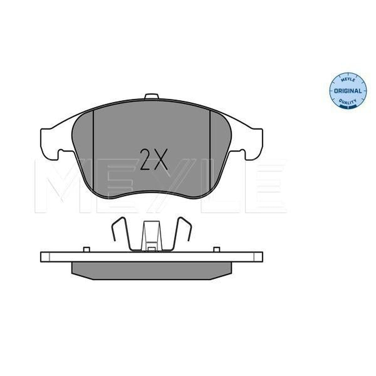 MEYLE Original Brake Pad Set Front 025 247 0917