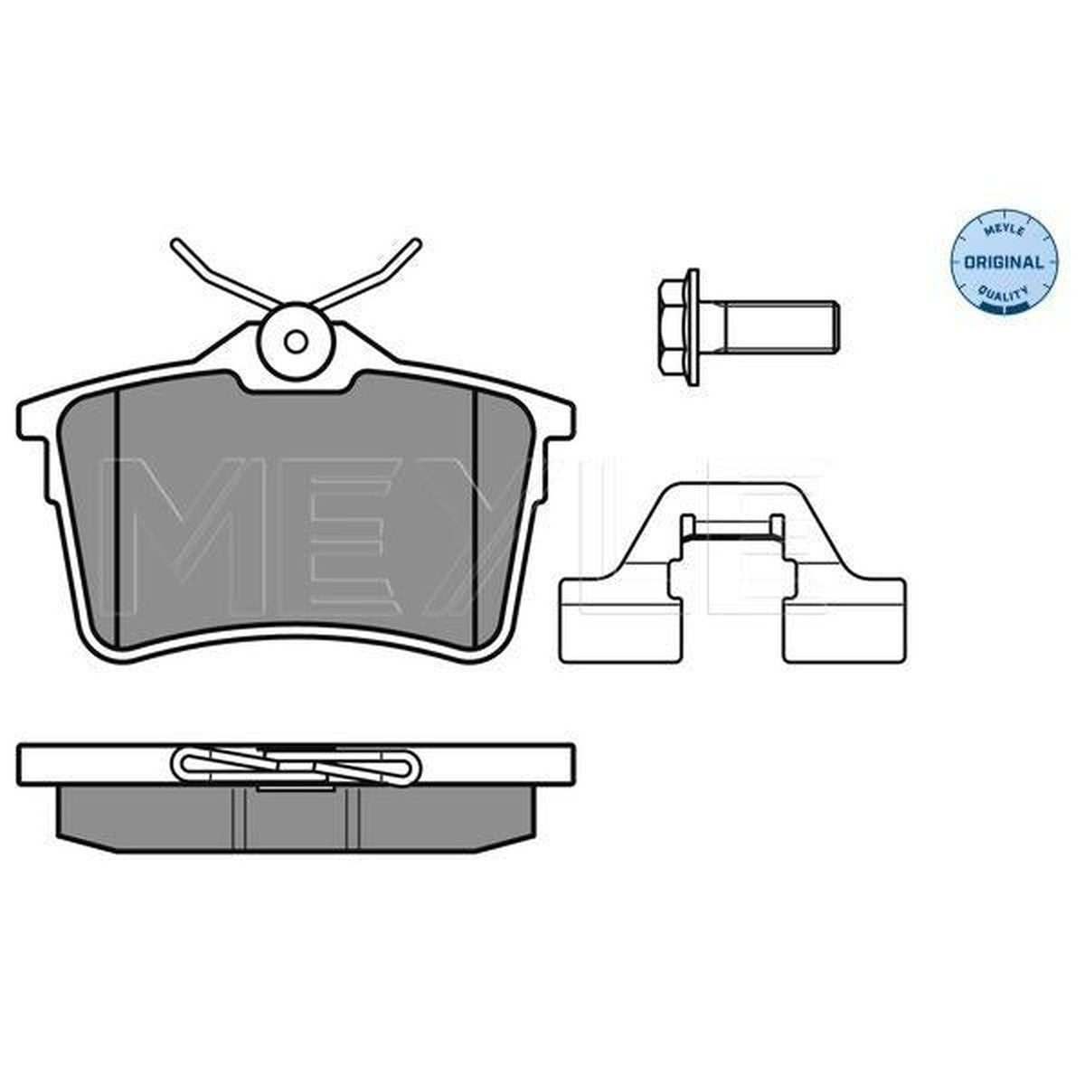 MEYLE Original Brake Pad Set Rear 025 247 6516/W