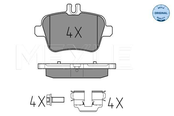 MEYLE Original Brake Pad Set Rear 025 248 4818