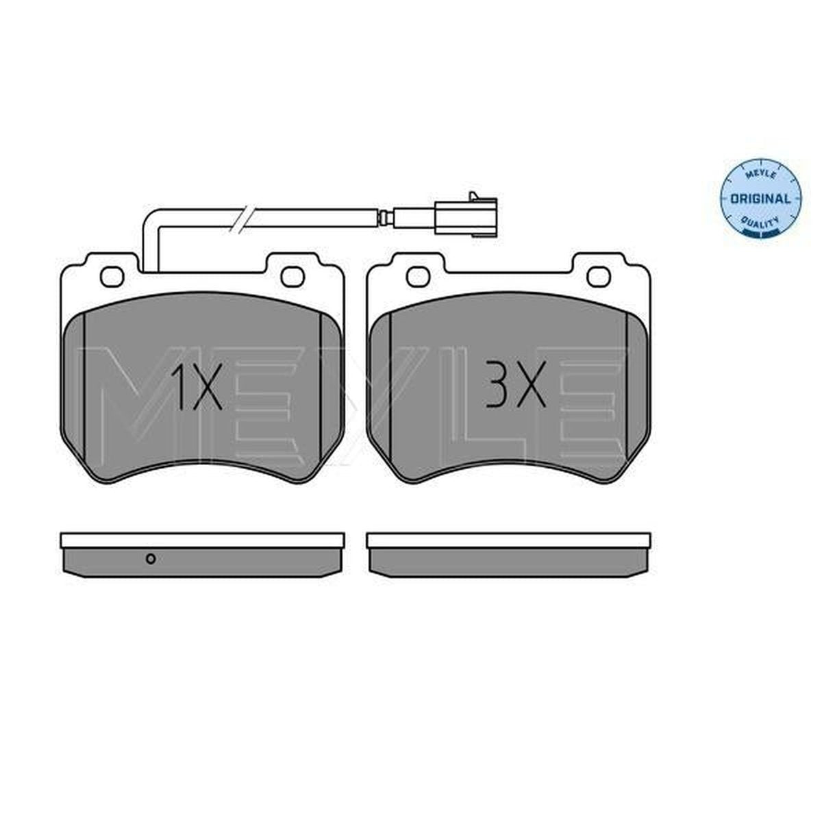 MEYLE Original Brake Pad Set Front 025 248 5215/W