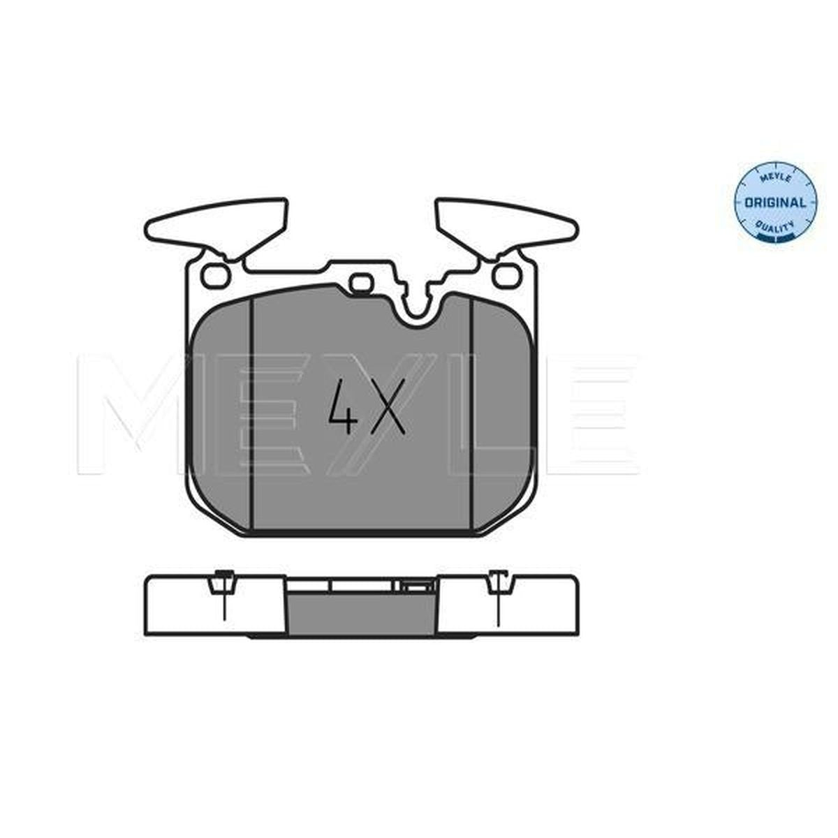 MEYLE Original Brake Pad Set Front 025 250 2818