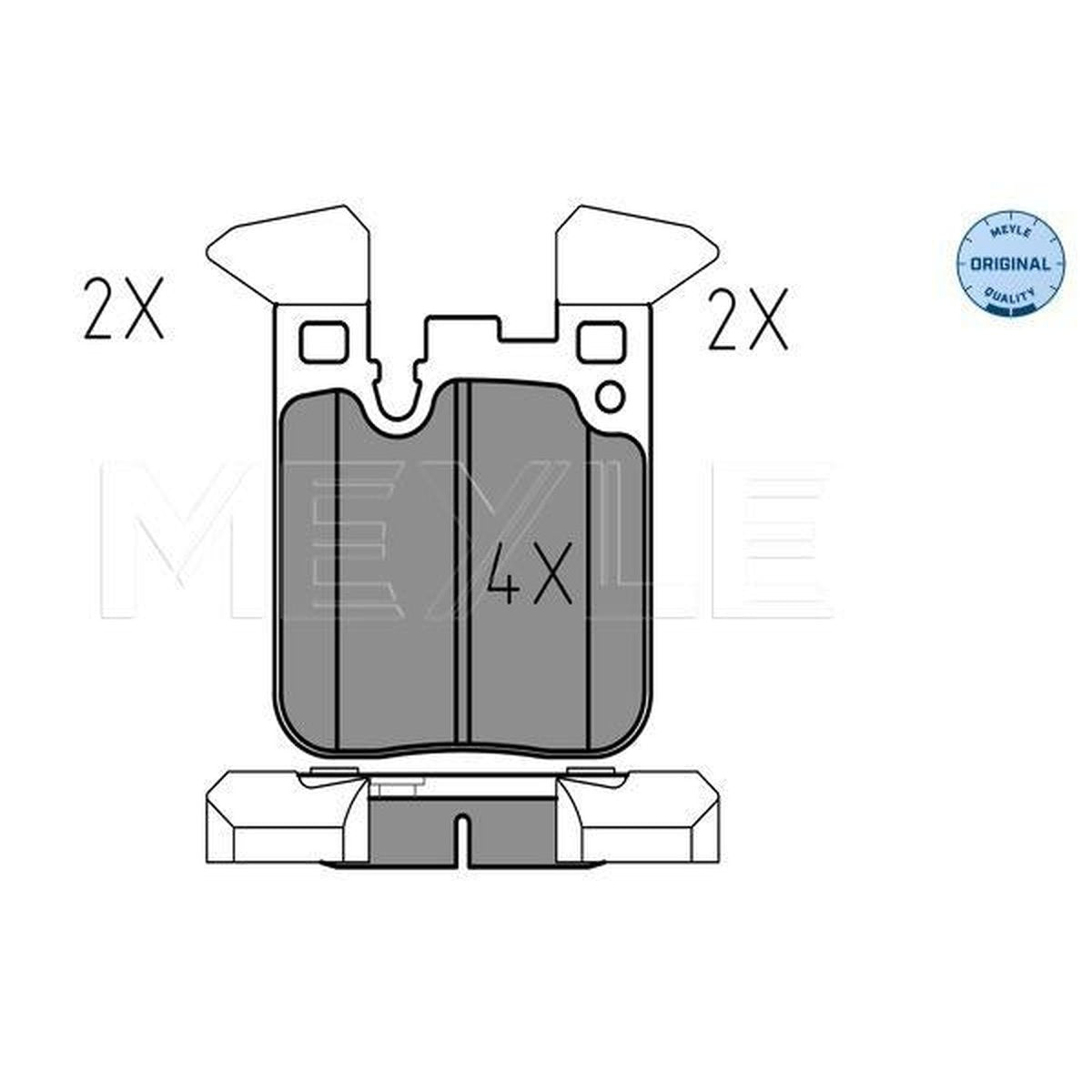 MEYLE Original Brake Pad Set Rear 025 250 2916