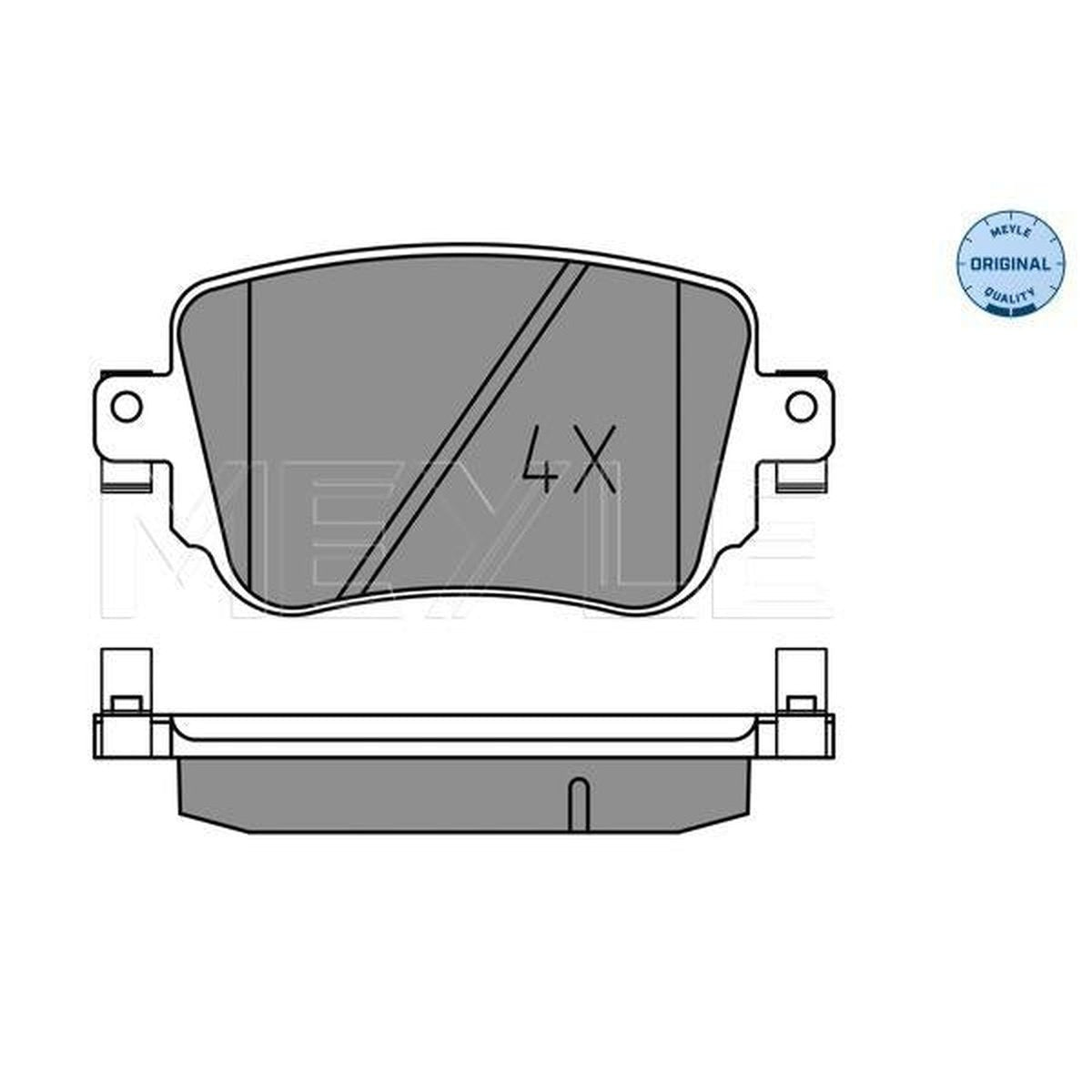 MEYLE Original Brake Pad Set Rear 025 251 0917