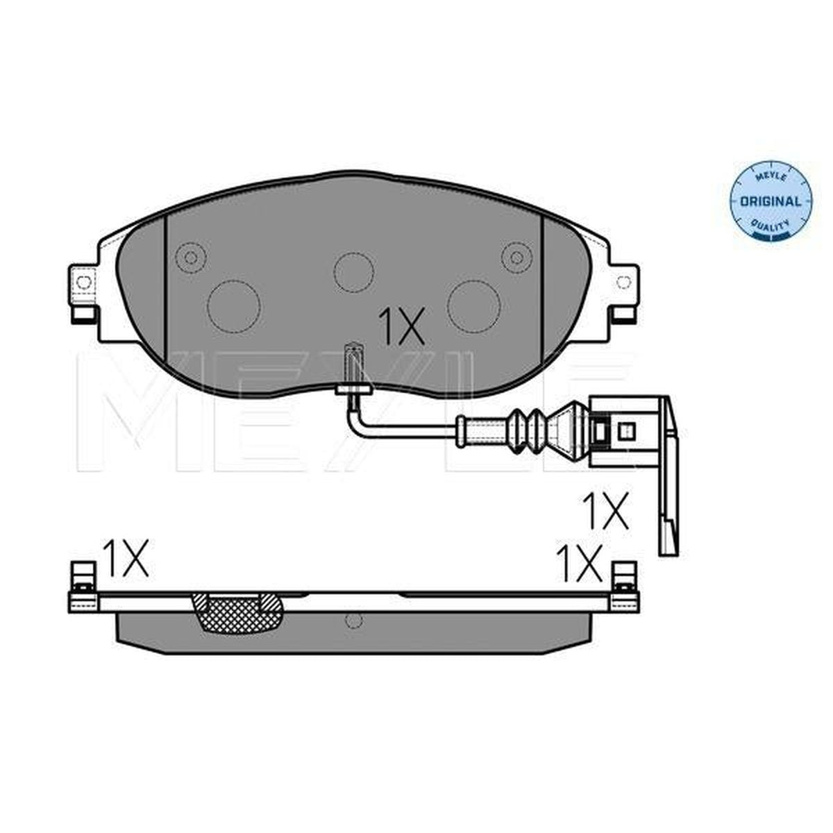 MEYLE Original Brake Pad Set Front 025 251 1720/W