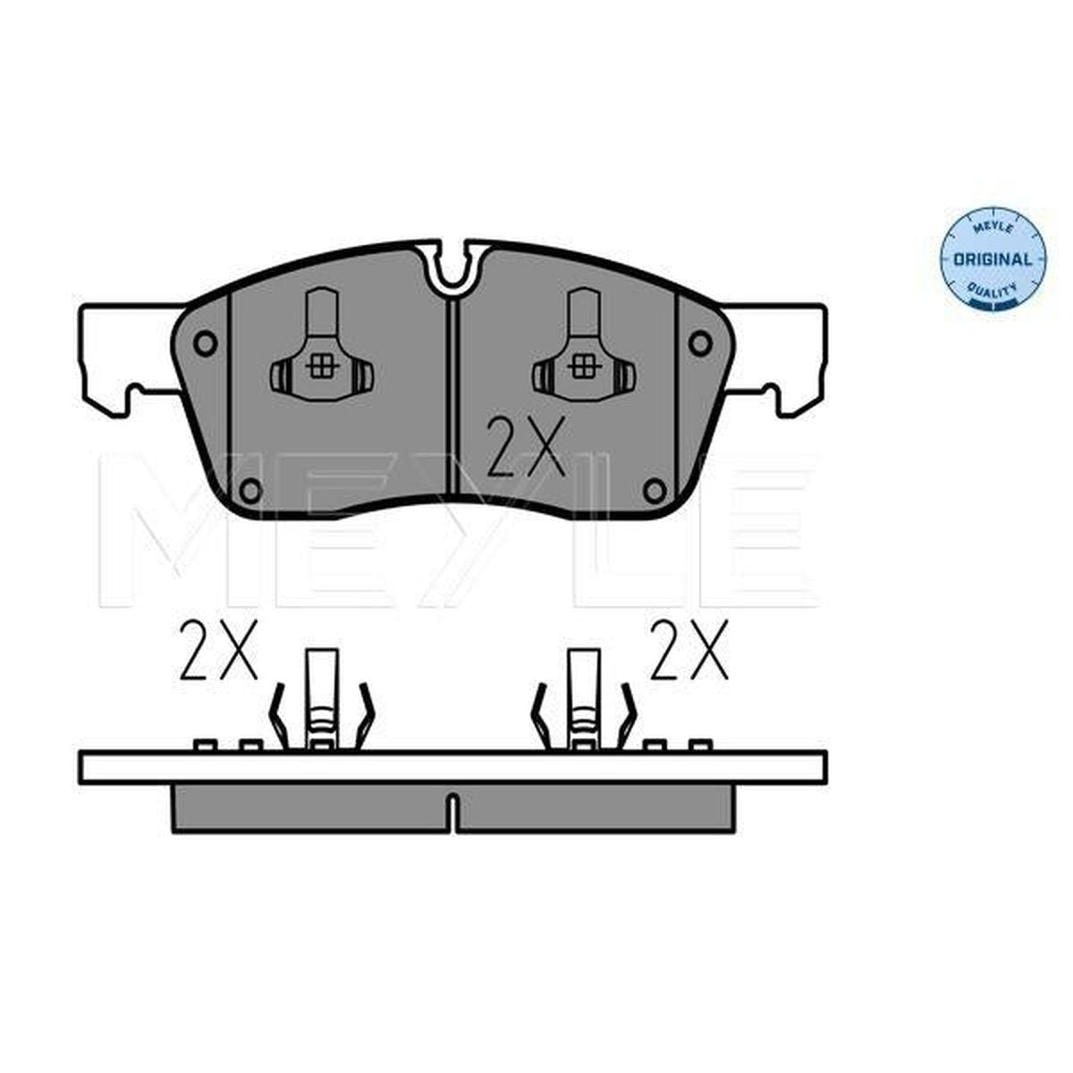 MEYLE Original Brake Pad Set Front 025 251 9021