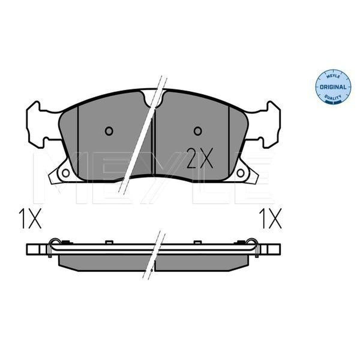 MEYLE Original Brake Pad Set Front 025 251 9021