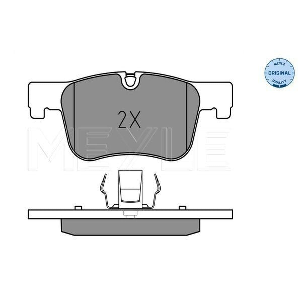 MEYLE Original Brake Pad Set Front 025 255 0618