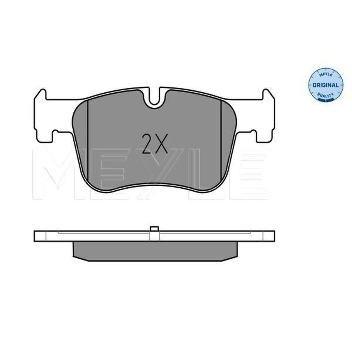 MEYLE Original Brake Pad Set Front 025 255 0618