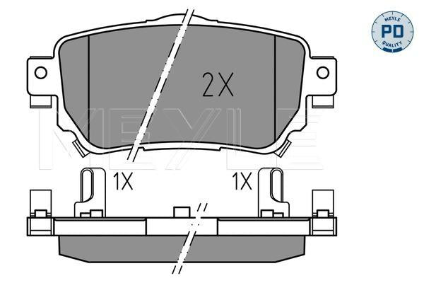 MEYLE PD Brake Pad Set Rear 025 259 6515/PD