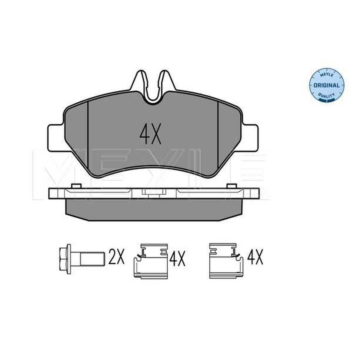 MEYLE Original Brake Pad Set Rear 025 291 9019