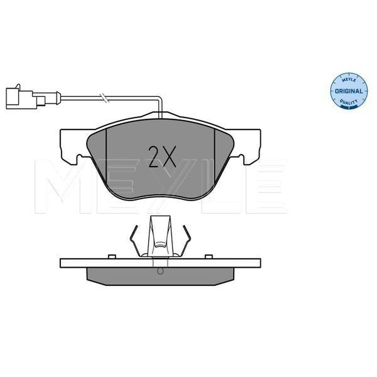 MEYLE Original Brake Pad Set Front 025 216 3619/W