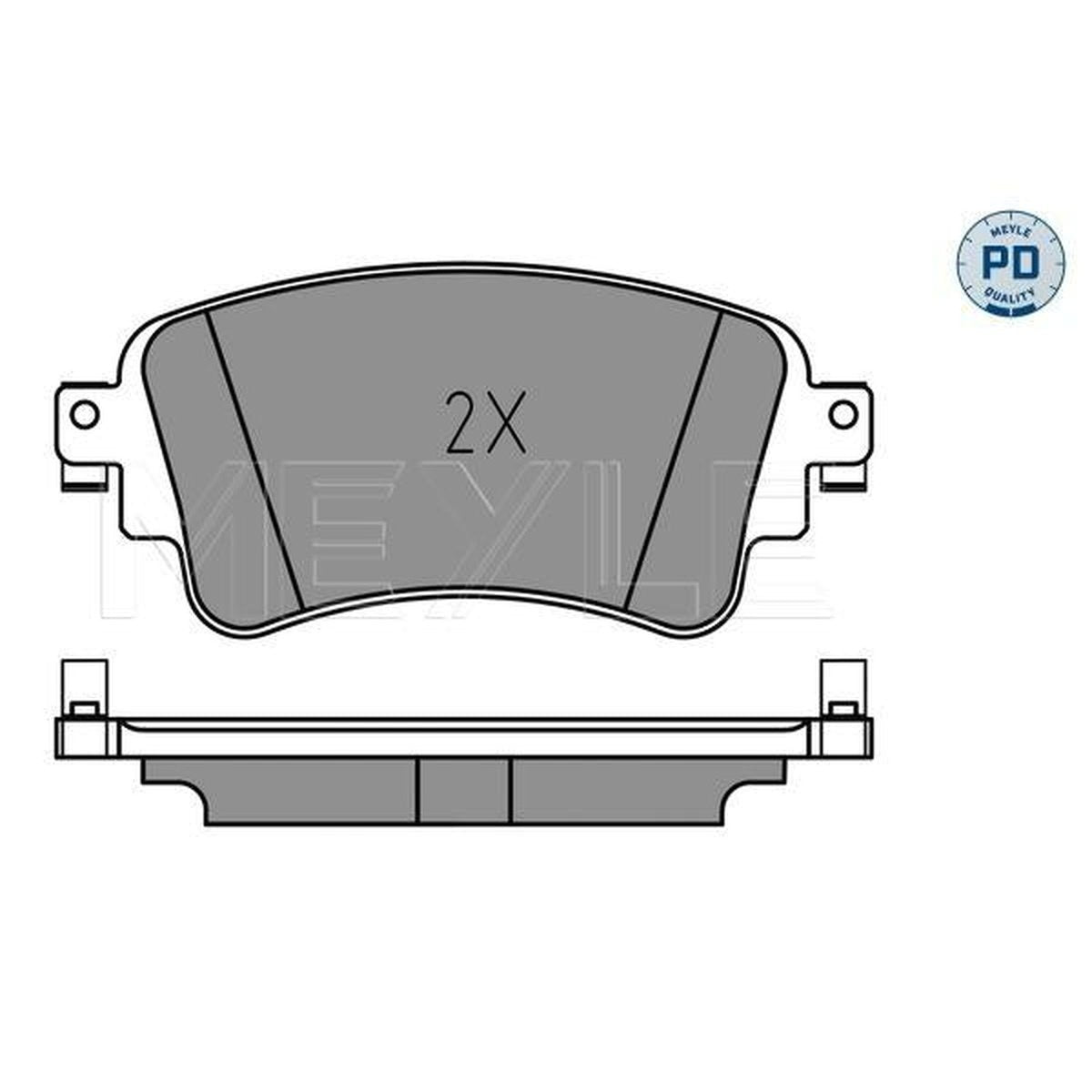 MEYLE PD Brake Pad Set Rear 025 223 0817/PD