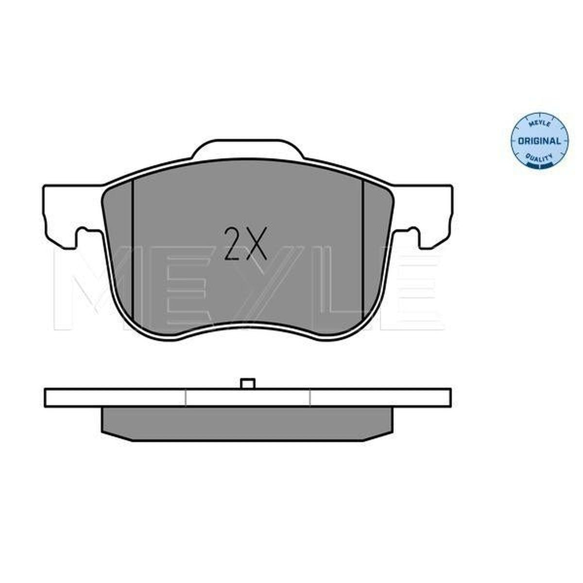 MEYLE Original Brake Pad Set Front 025 230 7318