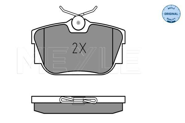 MEYLE Original Brake Pad Set Rear 025 234 4616/W
