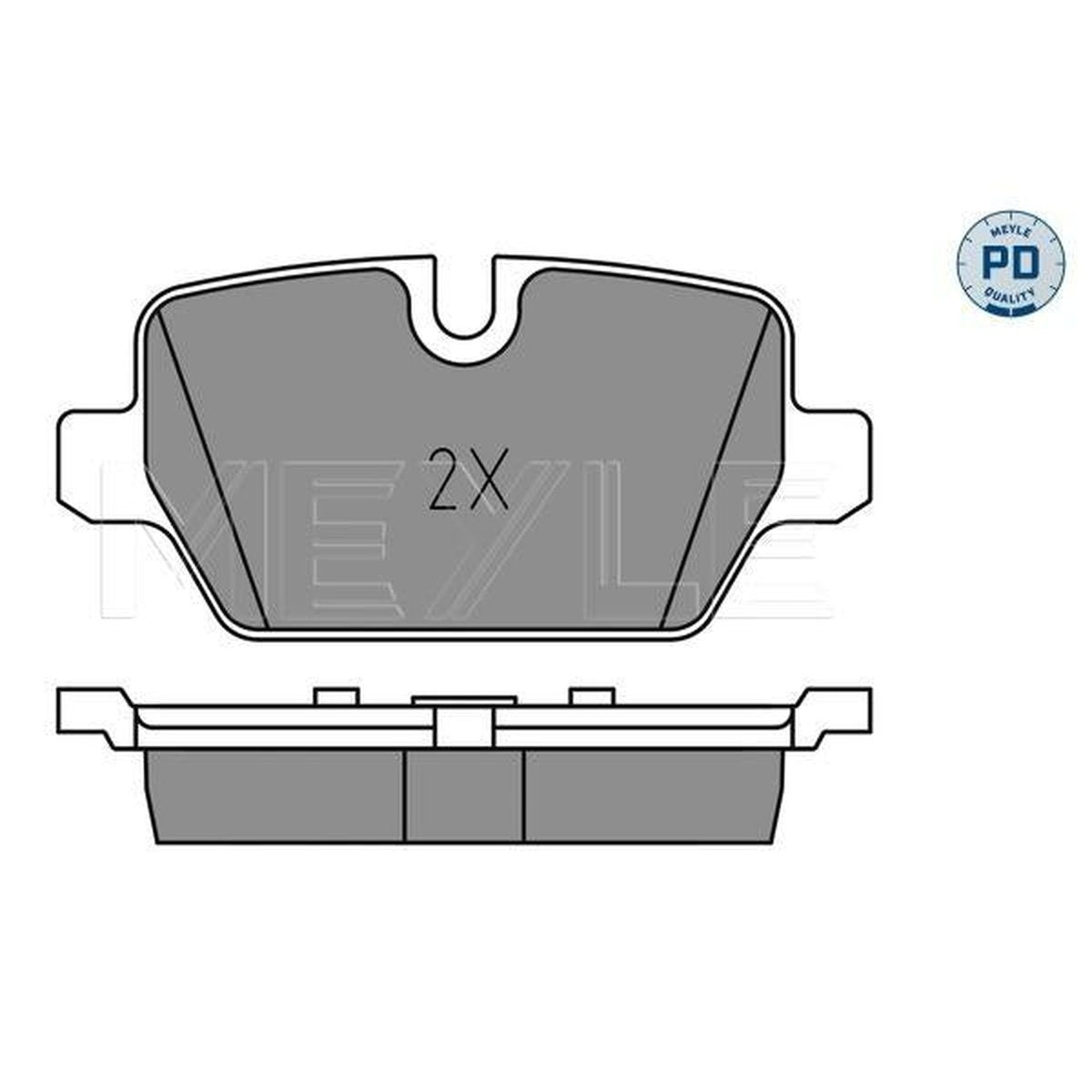 MEYLE PD Brake Pad Set Rear 025 236 2316/PD