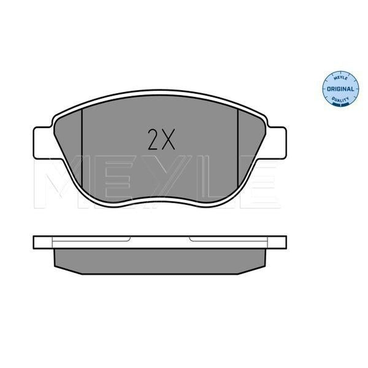 MEYLE Original Brake Pad Set Front 025 237 0918/W