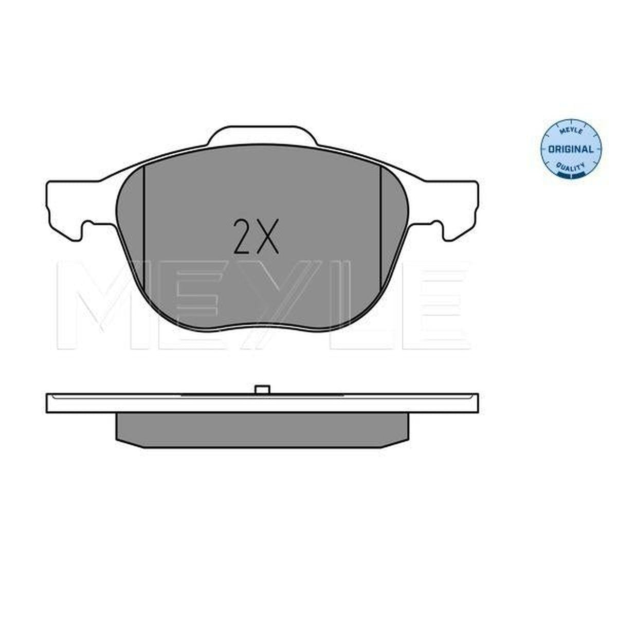 MEYLE Original Brake Pad Set Front 025 237 2318