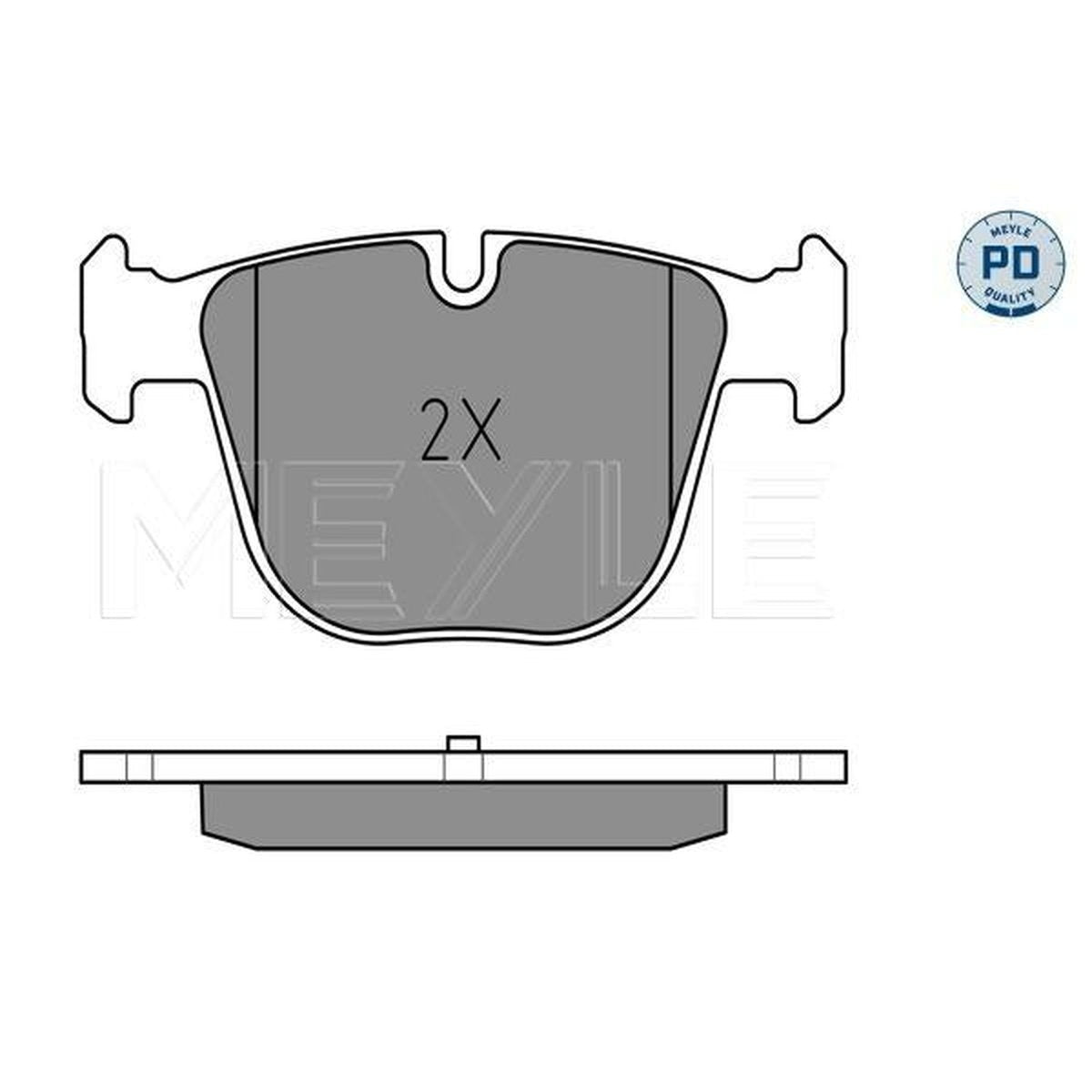 MEYLE PD Brake Pad Set Rear 025 237 3017/PD