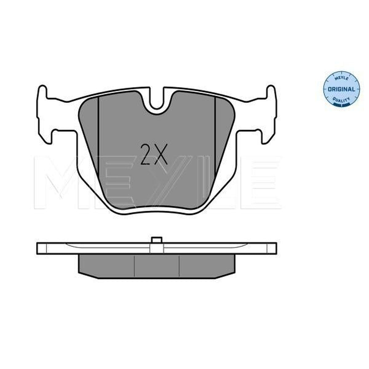 MEYLE Original Brake Pad Set Rear 025 237 3217