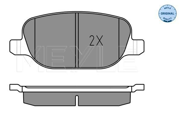 MEYLE Original Brake Pad Set Rear 025 238 1118