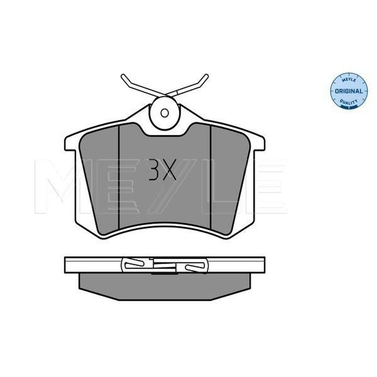 MEYLE Original Brake Pad Set Rear 025 238 2317/W