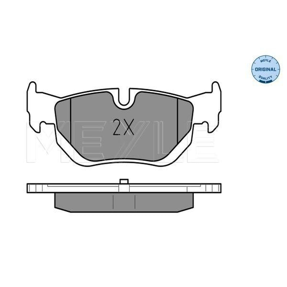 MEYLE Original Brake Pad Set Rear 025 239 2617