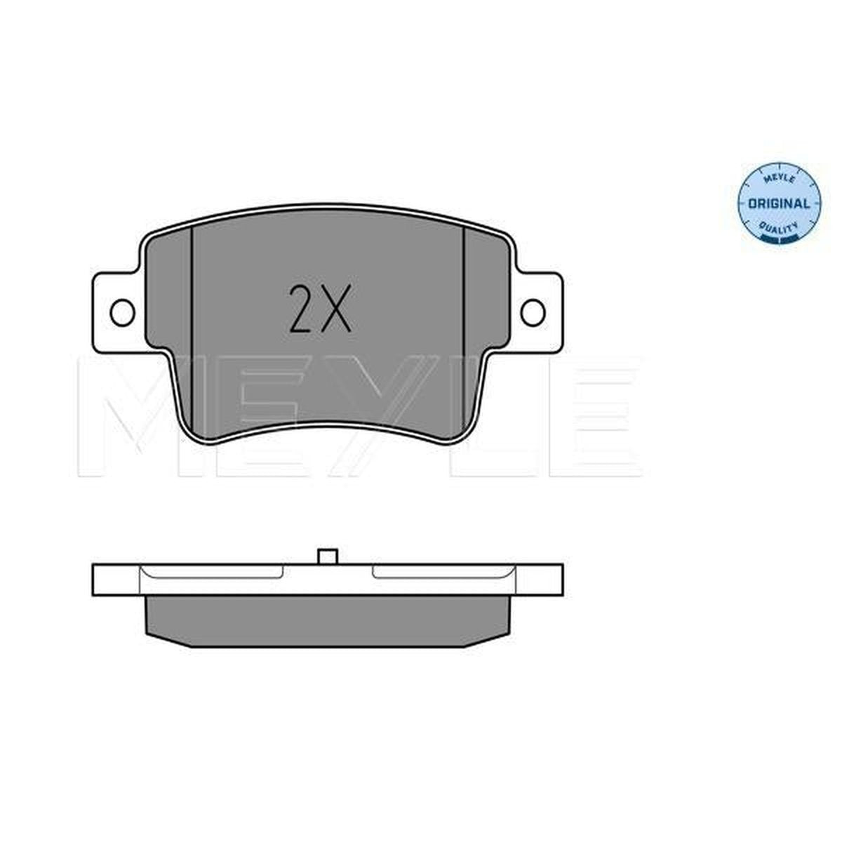 MEYLE Original Brake Pad Set Rear 025 243 4917/W