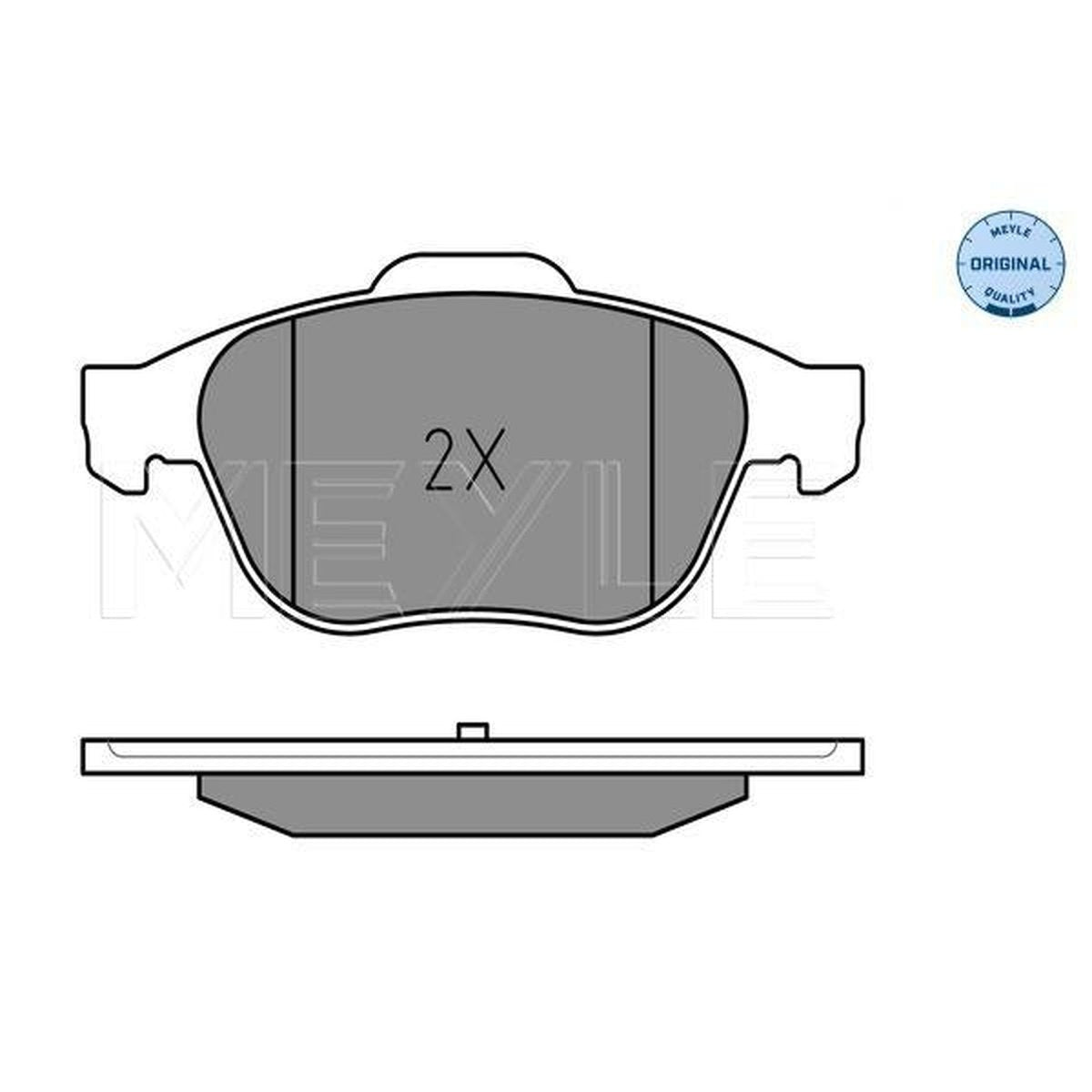 MEYLE Original Brake Pad Set Front 025 245 3618
