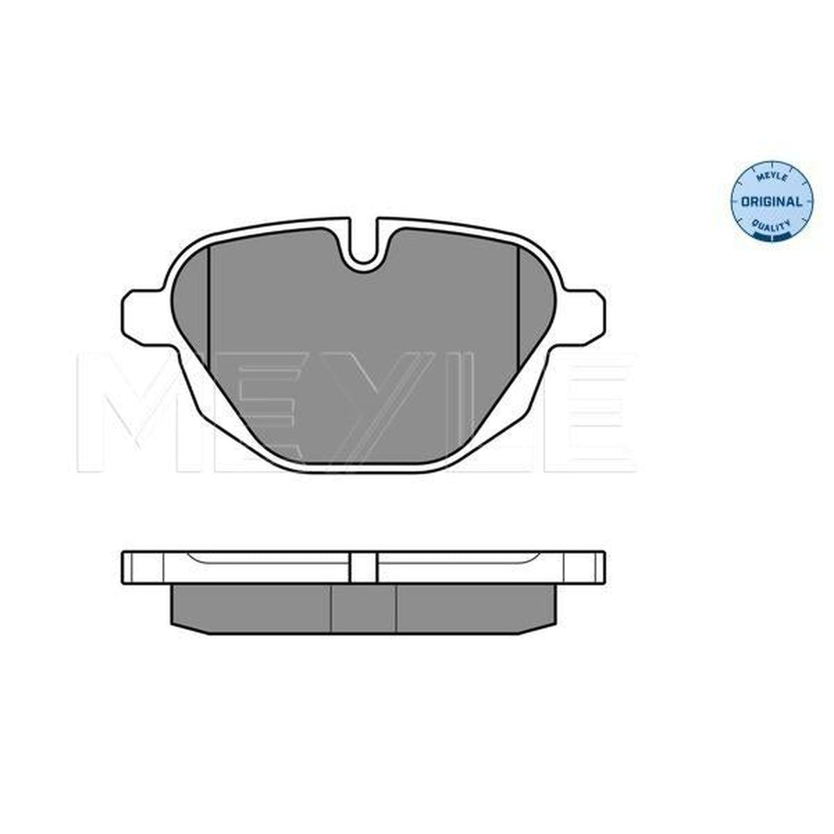 MEYLE Original Brake Pad Set Rear 025 245 6118