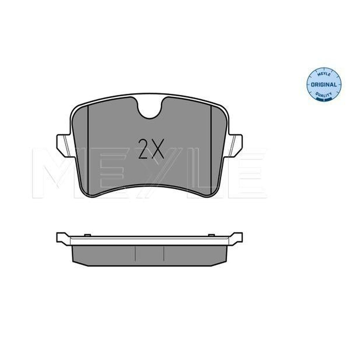 MEYLE Original Brake Pad Set Rear 025 246 0617/W