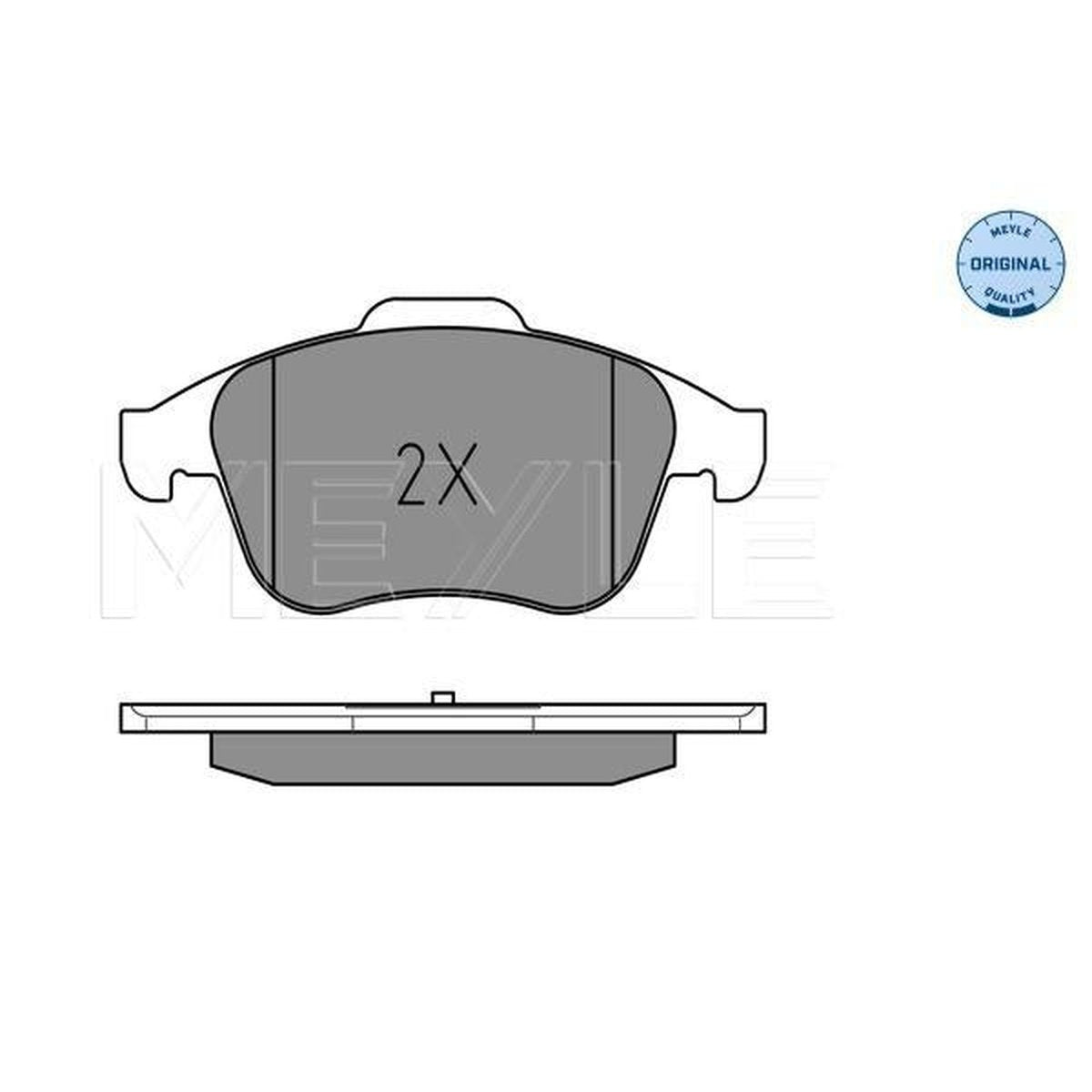 MEYLE Original Brake Pad Set Front 025 247 0917